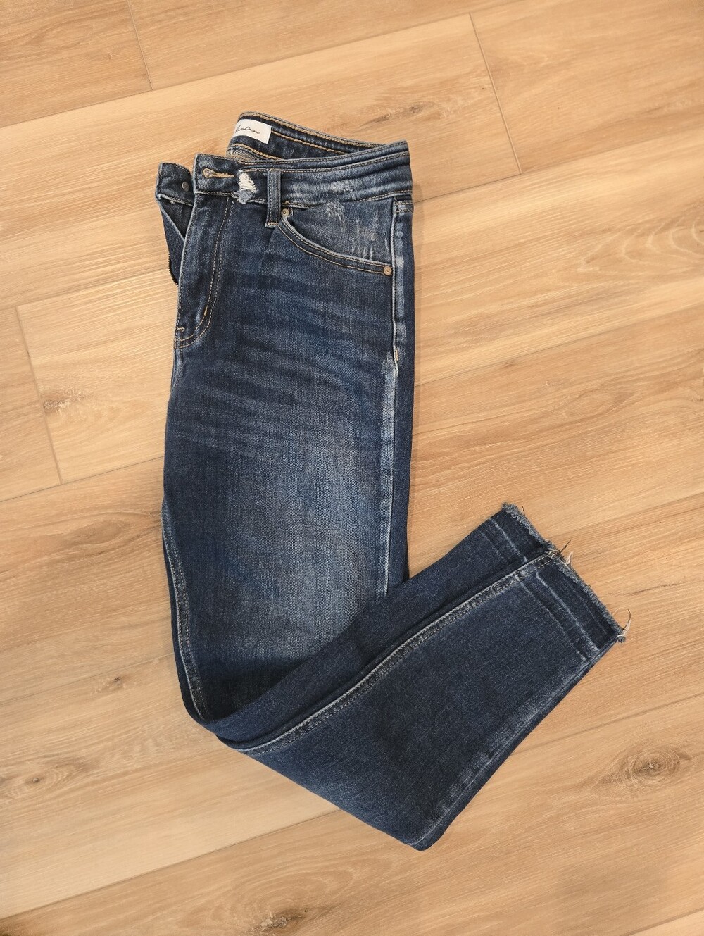 KanCan Women's Dark Blue Slim Straight Jeans